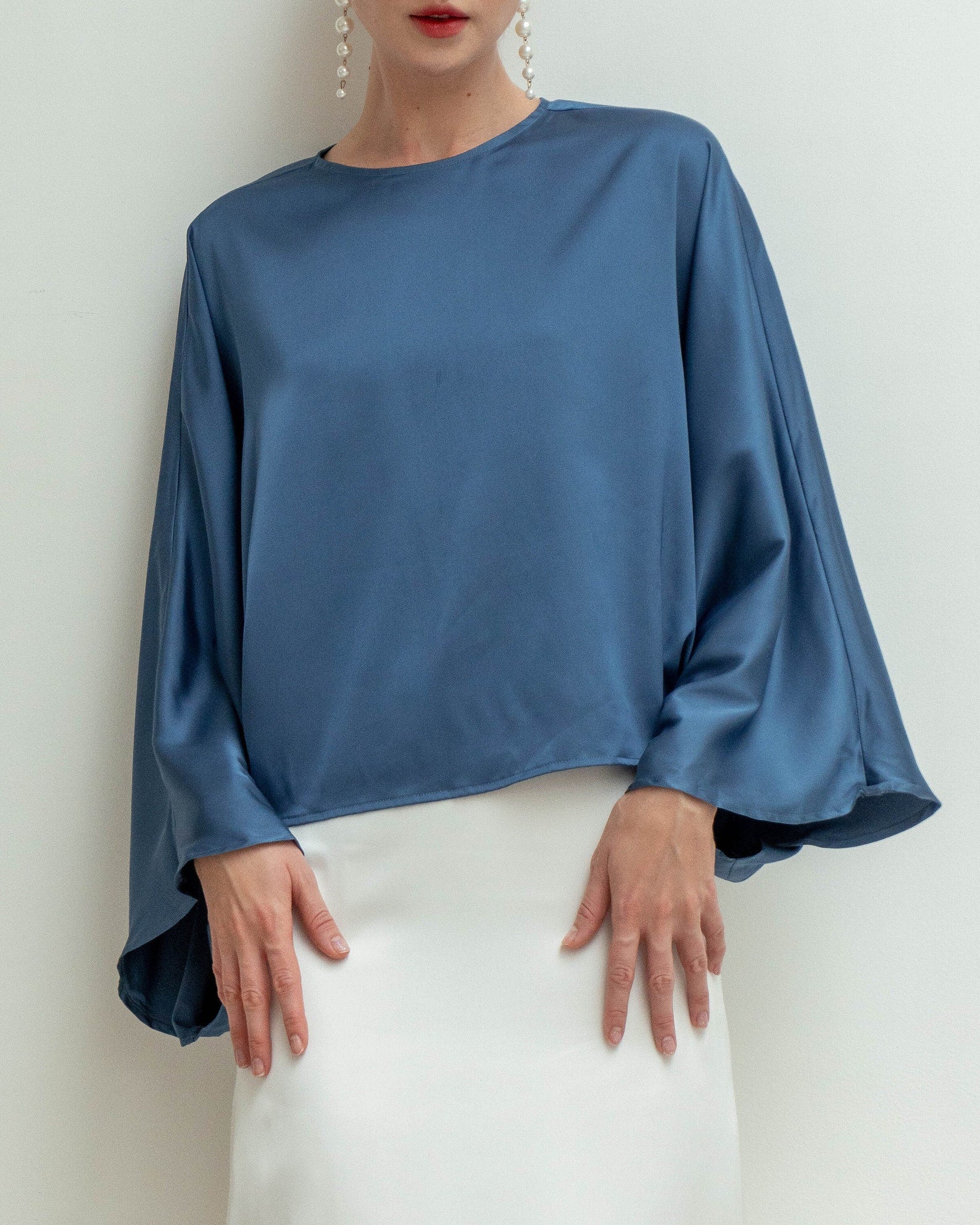 Womens Kaftan Top Satin Oversize Shirt Long Sleeves Blouse S4646116 4XL Womens Kaftan Top Satin Oversize Shirt Long Sleeves Blouse S4646116 4XL