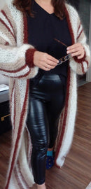 Long Mohair Cardigan Long Cardigan Mohair Coat 96167 - TUZZUT Qatar Online Shopping