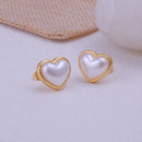 Heart Stud Earrings ER036 - TUZZUT Qatar Online Shopping