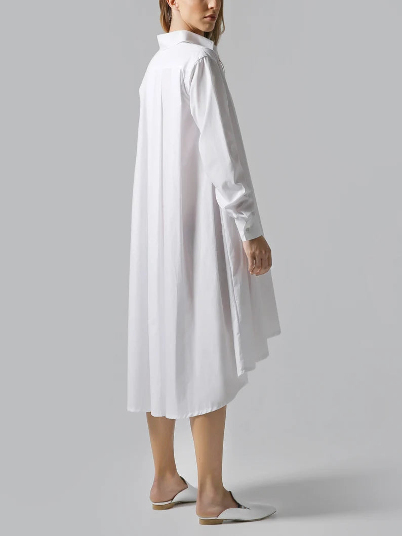 Vonda Women's Fashion Button Down Poplin Shirt Dress S3117338 - Tuzzut.com Qatar Online Shopping