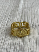 Medusa Head Square Ring DN2098 - TUZZUT Qatar Online Shopping