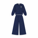 Women's R-Letter Sweatshirt & Wide-Leg Pants 2-Piece Set T-0624
