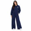 Women's R-Letter Sweatshirt & Wide-Leg Pants 2-Piece Set T-0624