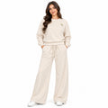 Women's R-Letter Sweatshirt & Wide-Leg Pants 2-Piece Set T-0624