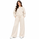 Women's R-Letter Sweatshirt & Wide-Leg Pants 2-Piece Set T-0624