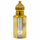 Empty Gold Color Transparent Crystal Attar Oil Bottle 12ml A195A