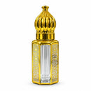 Empty Gold Color Transparent Crystal Attar Oil Bottle 6ml A195B