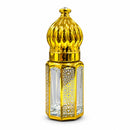 Empty Gold Color Transparent Crystal Attar Oil Bottle 3ml A195C