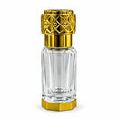 Luxury Gold Color Clear Glass Empty Attar Perfume Bottle 12ml A219A