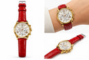 Elegant Gold-Tone Analog Wristwatch QW11