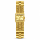 Women's Luxury Gold Tone Rectangular Dial Watch WR55