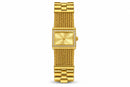 Women's Luxury Gold Tone Rectangular Dial Watch WR55