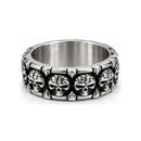 Men's Vintage Silver-Tone Skull Ring MJ33