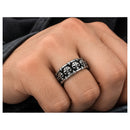 Men's Vintage Silver-Tone Skull Ring MJ33