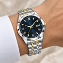 Men's Classic Two-Tone Silver & Gold Quartz Wristwatch UDF66