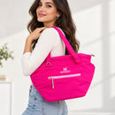 Women's Stylish Hot Pink Tote Shoulder Bag ST67