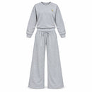 Women's R-Letter Sweatshirt & Wide-Leg Pants 2-Piece Set T-0624