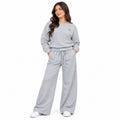 Women's R-Letter Sweatshirt & Wide-Leg Pants 2-Piece Set T-0624
