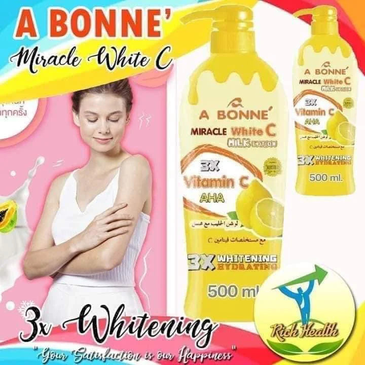 A Bonne Miracle White C Vitamin C and Honey Formula Milk Lotion 500ml A Bonne Miracle White C Vitamin C and Honey Formula Milk Lotion 500ml