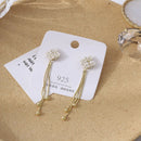 Long Tassel Earrings Women's Simple Golden Silver Color Earrings Party - Tuzzut.com Qatar Online Shopping