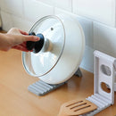 Foldable Pot Cover Rack Kitchen Spatula Rack Plate Drain Rack Chopping Board Chopping Board Storage Organizer Pot Lid Rack - Tuzzut.com Qatar Online Shopping