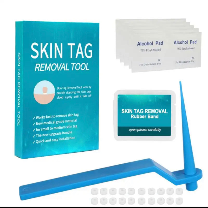 Skin Tag Removal Tool With Cleansing Swabs Home Use Adult Micro Band Non Toxic Face Care Mole Wart Tool - Tuzzut.com Qatar Online Shopping