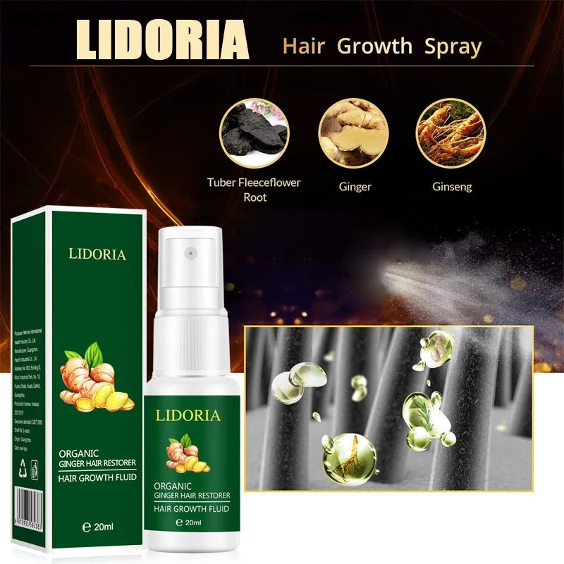 LIDORIA - Organic Ginger Hair Restorer Hair Growth Fluid - Tuzzut.com Qatar Online Shopping