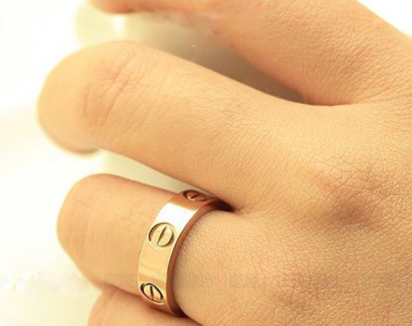 simple titanium steel couple ring plain ring pair ring closed one word nail niche ring men and women - Tuzzut.com Qatar Online Shopping