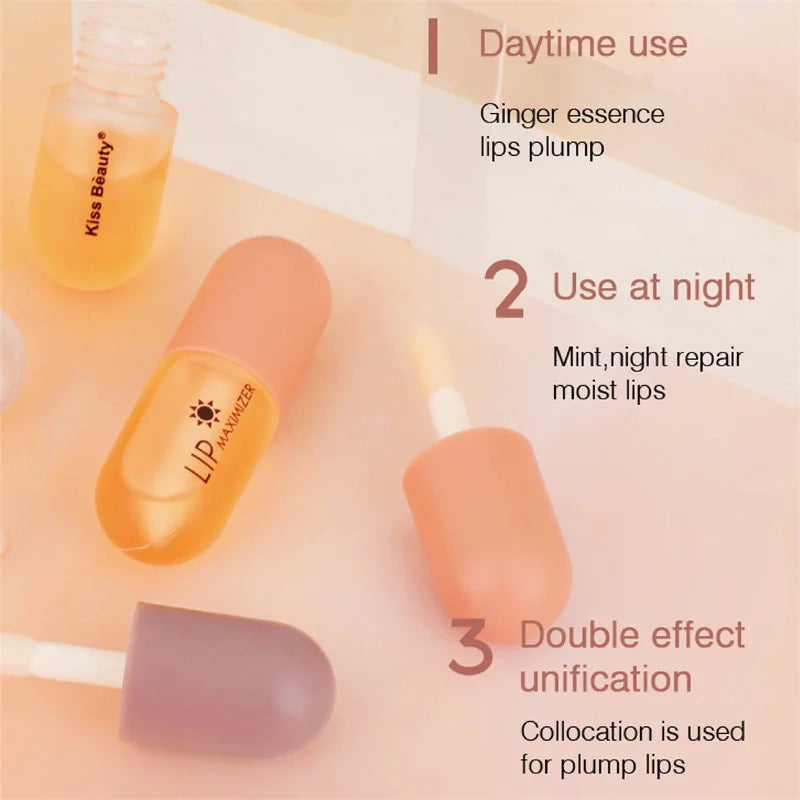 Kiss Beauty- Day and Night Double Effect Lip Plumper Cofret - Tuzzut.com Qatar Online Shopping