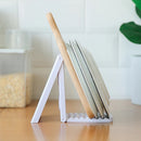 Foldable Pot Cover Rack Kitchen Spatula Rack Plate Drain Rack Chopping Board Chopping Board Storage Organizer Pot Lid Rack - Tuzzut.com Qatar Online Shopping
