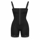 Women’s Black Hook-and-Eye Shaping Bodysuit with Lace-Trim Shorts  WR857