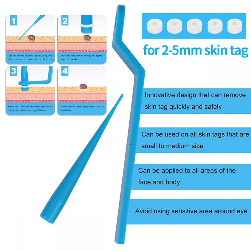 Skin Tag Removal Tool With Cleansing Swabs Home Use Adult Micro Band Non Toxic Face Care Mole Wart Tool - Tuzzut.com Qatar Online Shopping