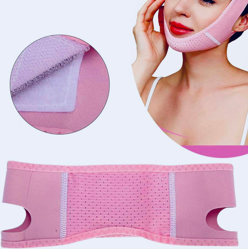 Reusable V Line lifting Mask Facial Slimming Strap - Double Chin Reducer - Chin Up Mask Face Lifting Belt - V Shaped Slimming