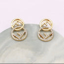 Women Fashion Earrings F Letter Earrings - X35077713 - Tuzzut.com Qatar Online Shopping