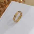 Love Ring Gold Stainless Steel Ring With Stone Crystal For Women Finger Band Birthday Present Luxury Brand Jeweley - Tuzzut.com Qatar Online Shopping