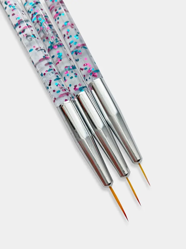 3pcs/Set Painting Liner Thin Brushes for Nail Decoration Nail Art Brush 7/9/11/15mm DIY Line Drawing Dot Pen - Tuzzut.com Qatar Online Shopping