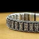 Handmade Creative Passepartout Prayer Wheel Bracelet Men's Sterling Silver Female Transfer Beads Six-Character Mantra Retro - Tuzzut.com Qatar Online Shopping