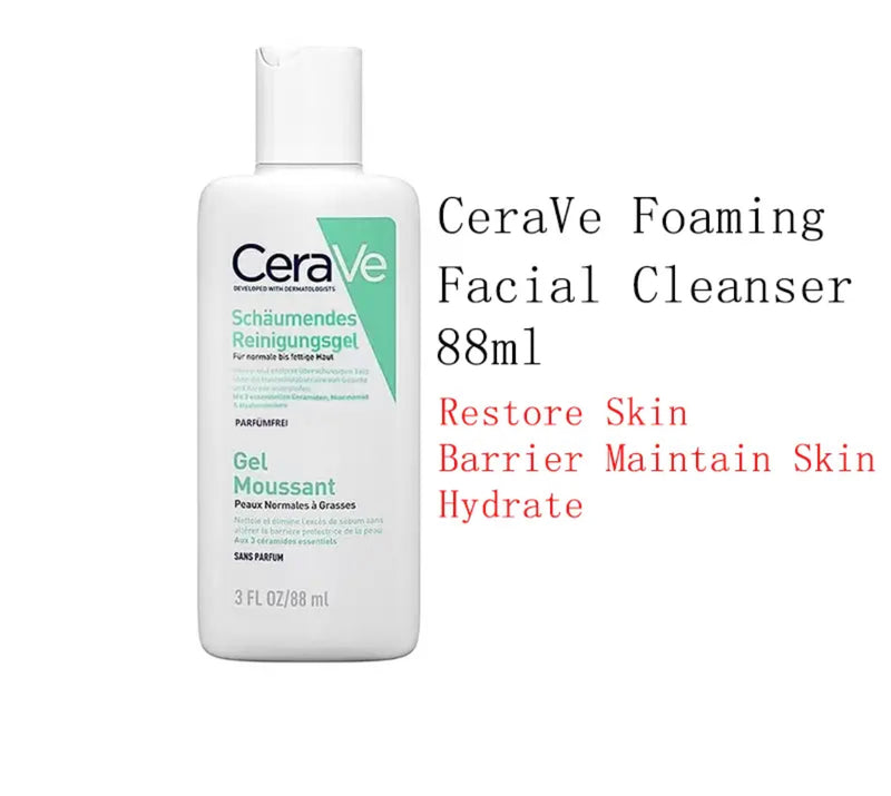 CeraVe Foaming Facial Cleanser For Oily Skin Face Wash With Hyaluronic Acid Moisturizing Ceramides Niacinamide Repair Skin - Tuzzut.com Qatar Online Shopping