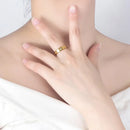 Love Ring Gold Stainless Steel Ring With Stone Crystal For Women Finger Band Birthday Present Luxury Brand Jeweley - Tuzzut.com Qatar Online Shopping