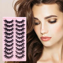 3D Curling False Eyelashes Natural Long Eyelashes Fluffy Volumize Lash Extension 10 Pairs Dramatic Thick Blooming Fake Eye Lash - Tuzzut.com Qatar Online Shopping
