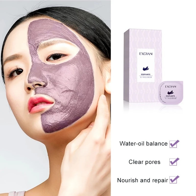 Exgyan - Eggplant clean and Bright Face Masks - Tuzzut.com Qatar Online Shopping