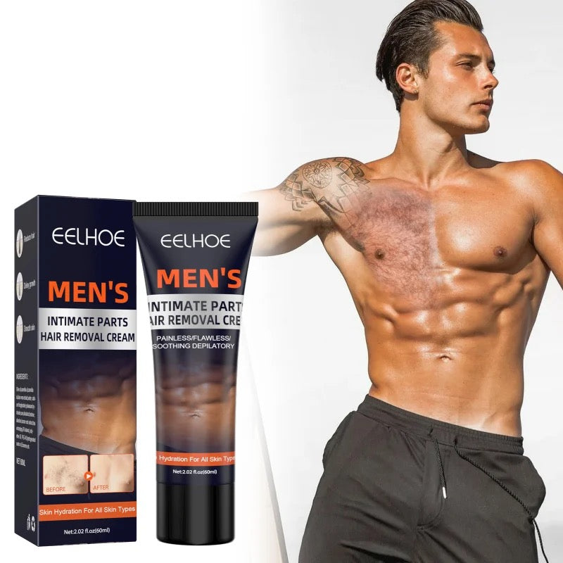 Permanent hair removal cream for men Body Skin care armpit Beard remover Effective Legs Arms chest hair Painless depilation wax - Tuzzut.com Qatar Online Shopping