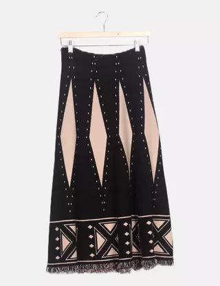 Elegant Fashion High Waist Printed Skirt 58038