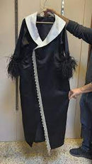 Long Sleeve Black Open Abaya Maxi Dress Muslim 07071187 - TUZZUT Qatar Online Shopping