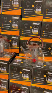 Germax Borosilicate Glass Tea Kettle 800ml GER3519 Germax Borosilicate Glass Tea Kettle 800ml GER3519