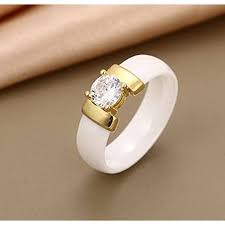 White Cubic Zirconia Finger Ring FR11 - TUZZUT Qatar Online Shopping