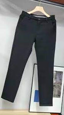 Men's Korean Style Solid Color Casual Slim Long Pants ZD88 - TUZZUT Qatar Online Shopping