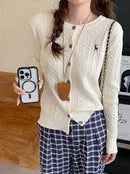 Twisted Round Neck Knitted Sweater KS8945 - TUZZUT Qatar Online Shopping