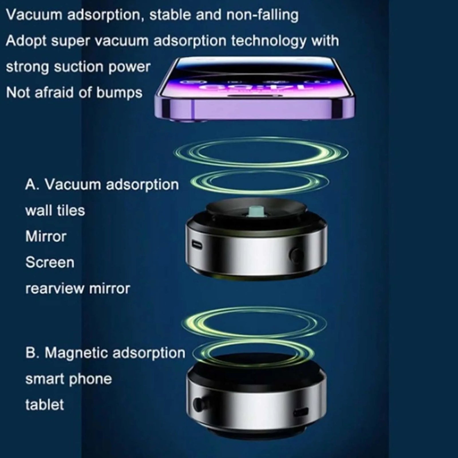 Buku Vacuum Suction Phone Holder BH-076 Buku Vacuum Suction Phone Holder BH-076