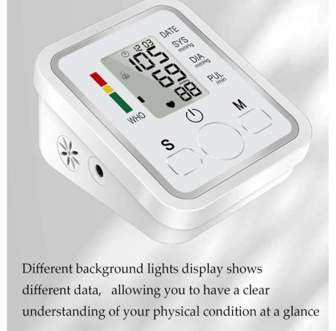 Automatic Upper Arm Blood Pressure Monitor With LCD Digital Display